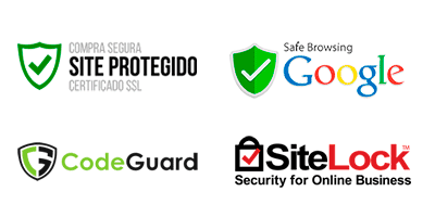 Selos de segurança: Site Protegido, Safe Browsing Google, CodeGuard, SiteLock